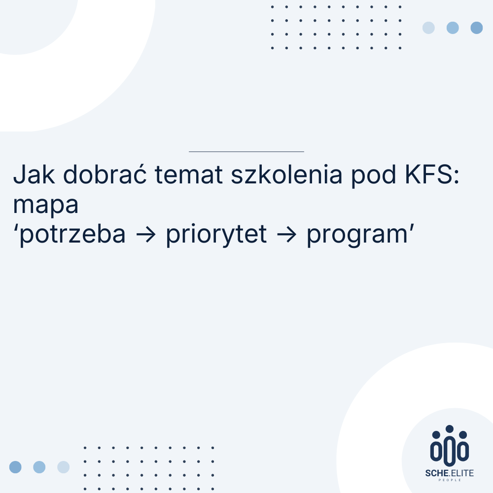 dobrać temat szkolenia pod KFS