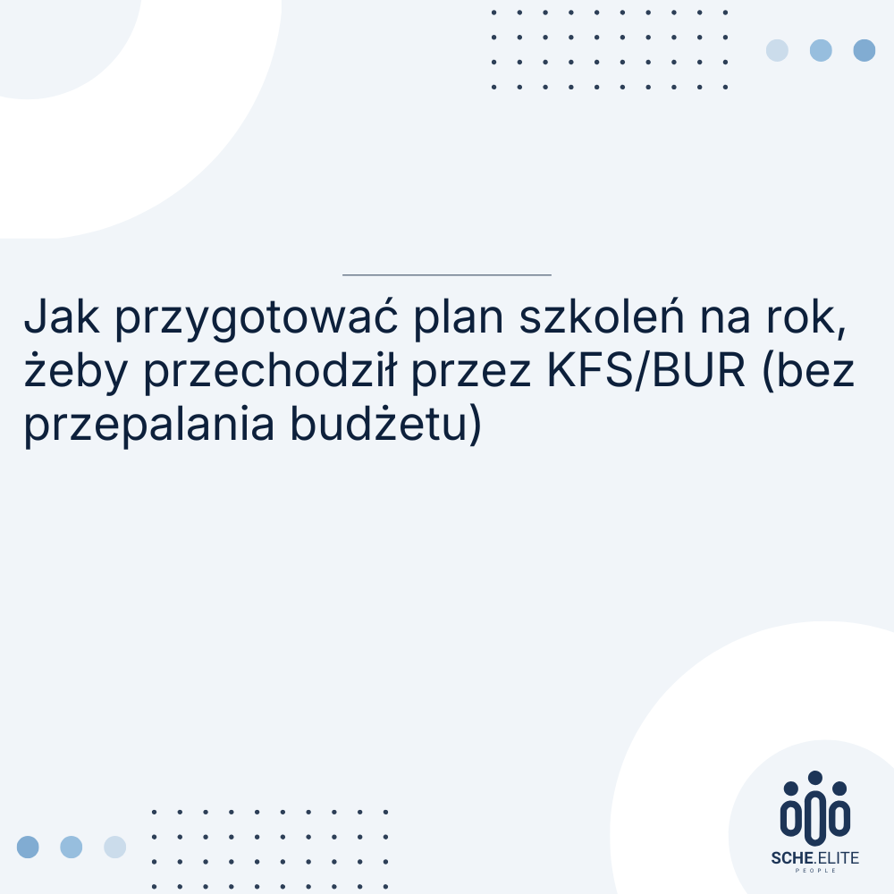 plan szkoleń na rok