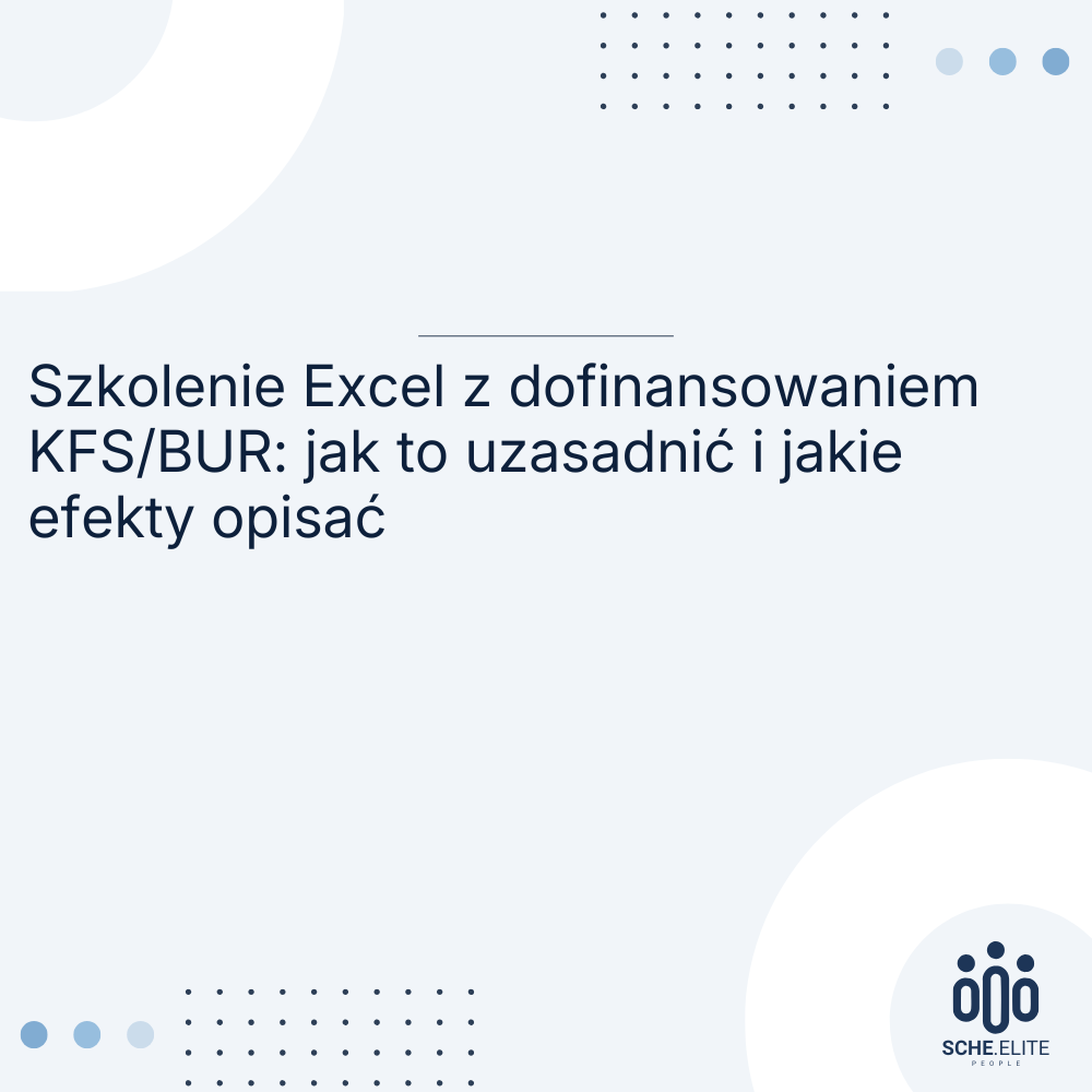 szkolenie Excel z dofinansowaniem