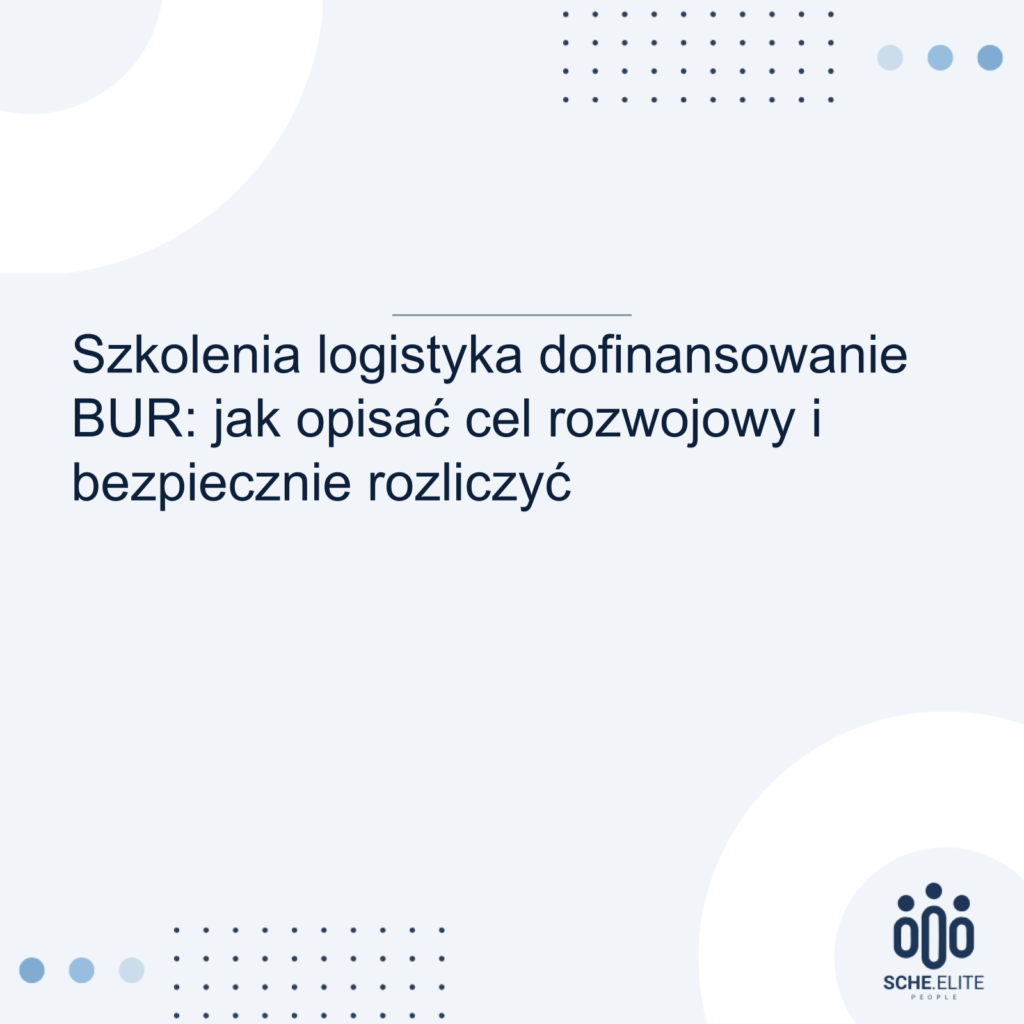szkolenia logistyka dofinansowanie BUR