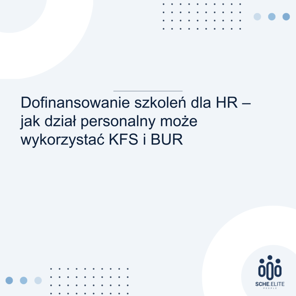 dofinansowanie szkoleń dla HR