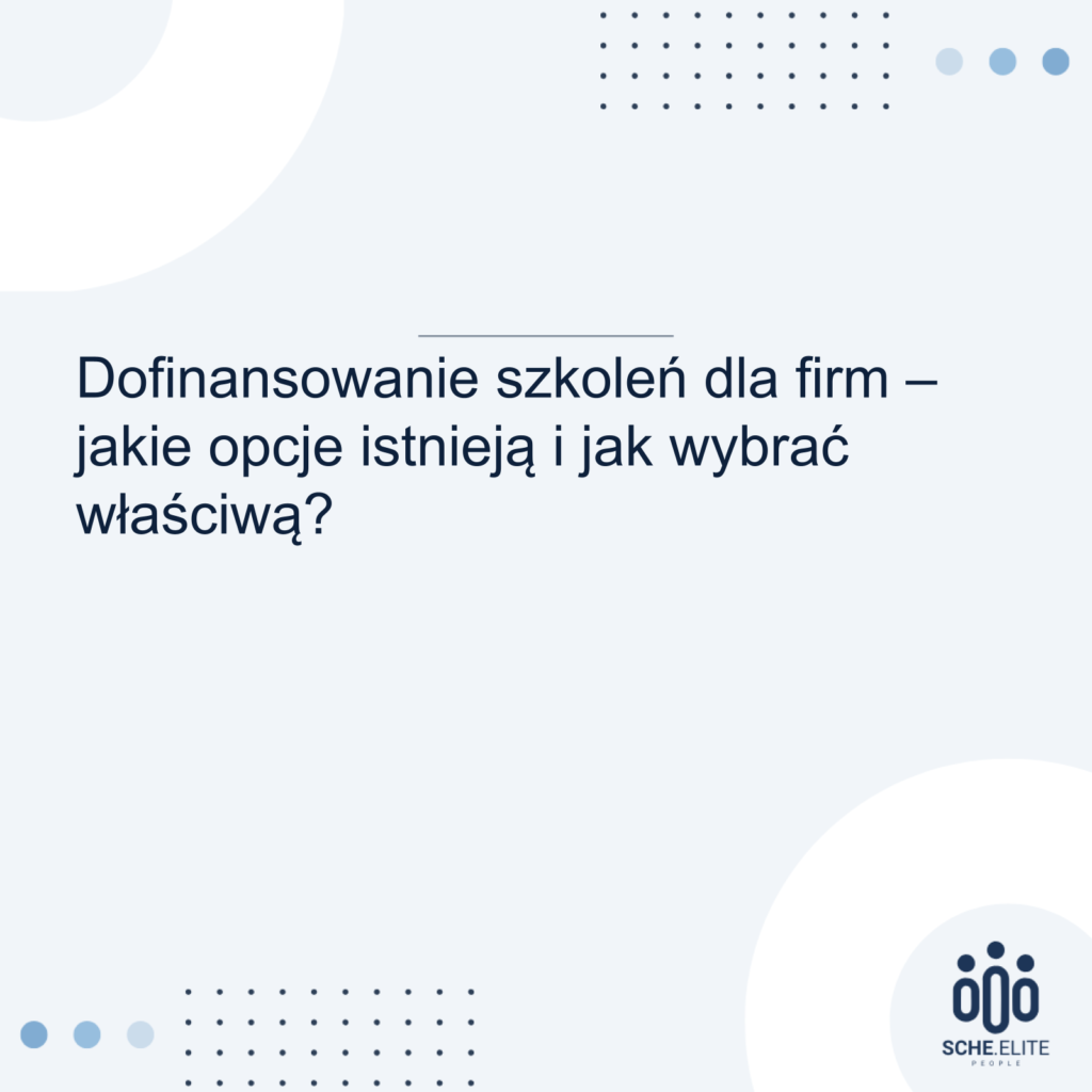 dofinansowanie szkoleń