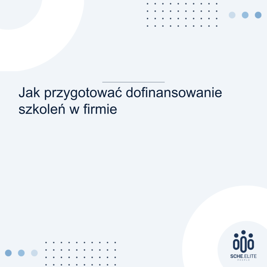 dofinansowanie szkoleń