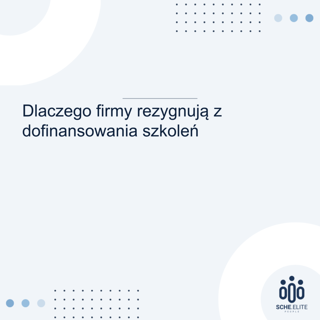 rezygnacja z dofinansowania szkoleń