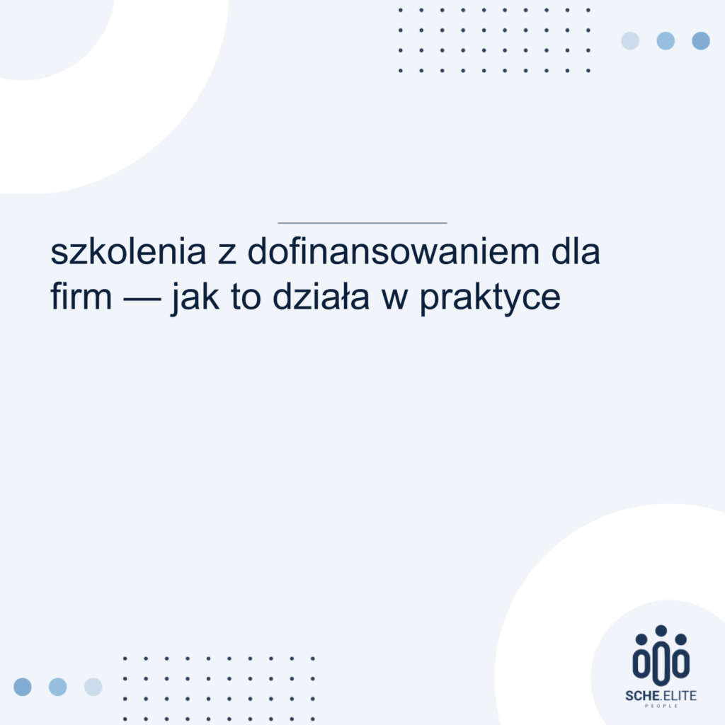 szkolenia z dofinansowaniem