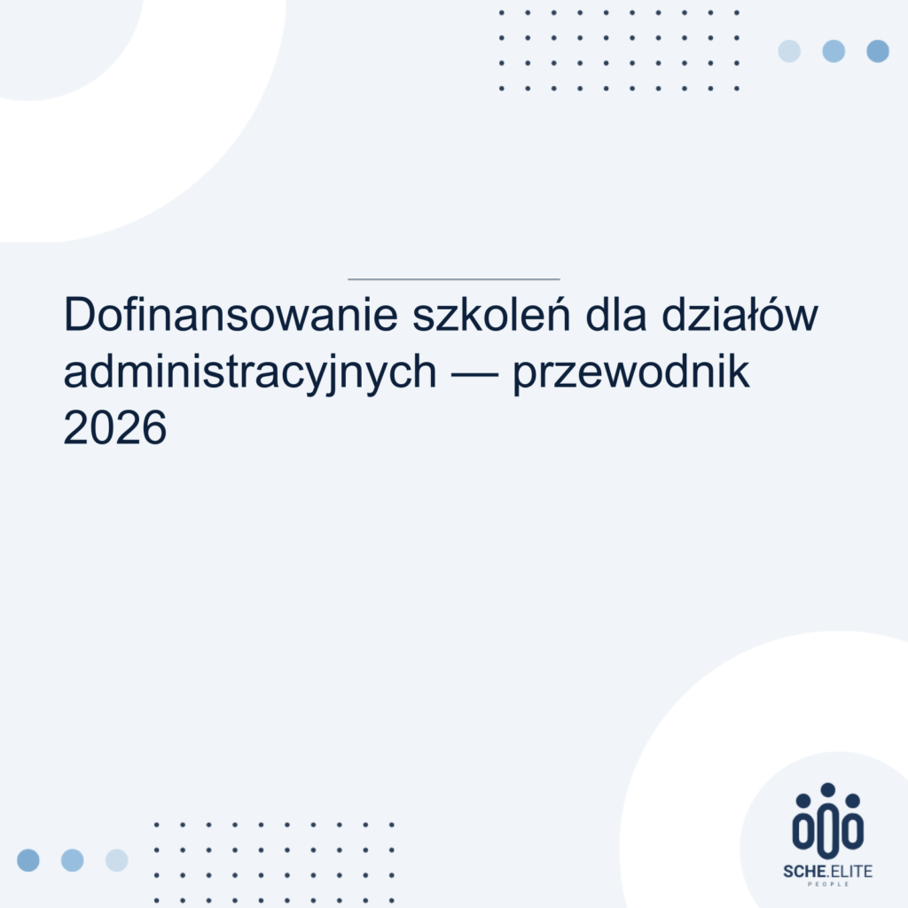 dofinansowanie szkoleń dla działów administracyjnych