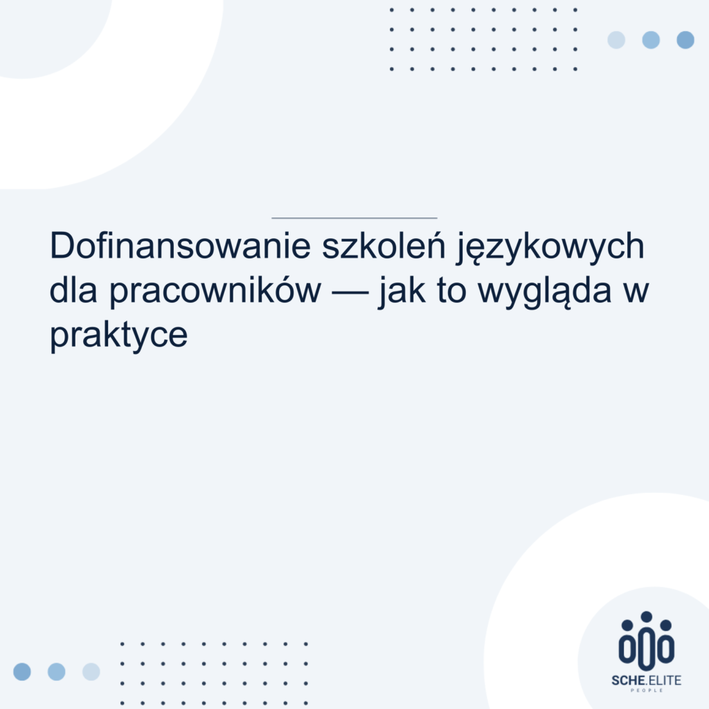 dofinansowanie szkoleń językowych