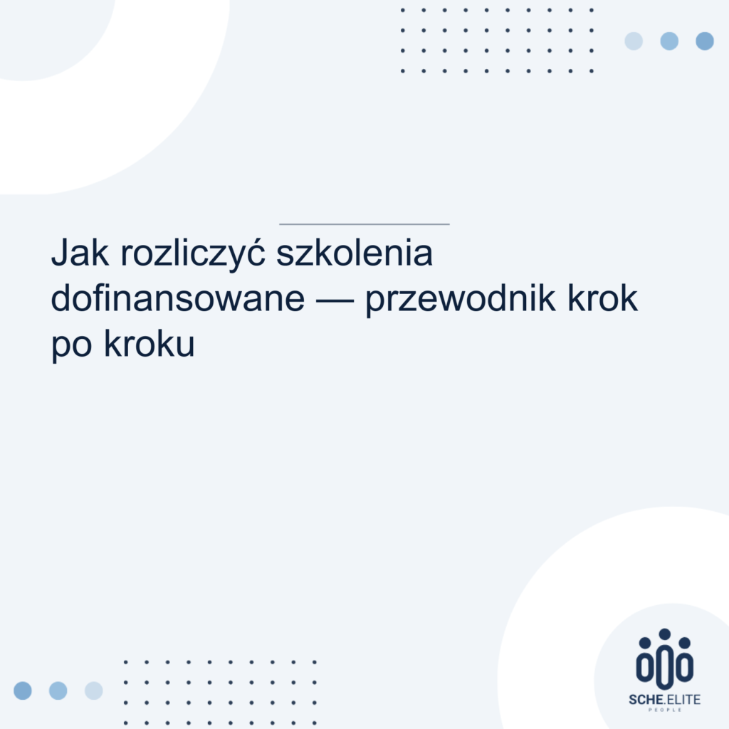 rozliczenie szkoleń dofinansowanych