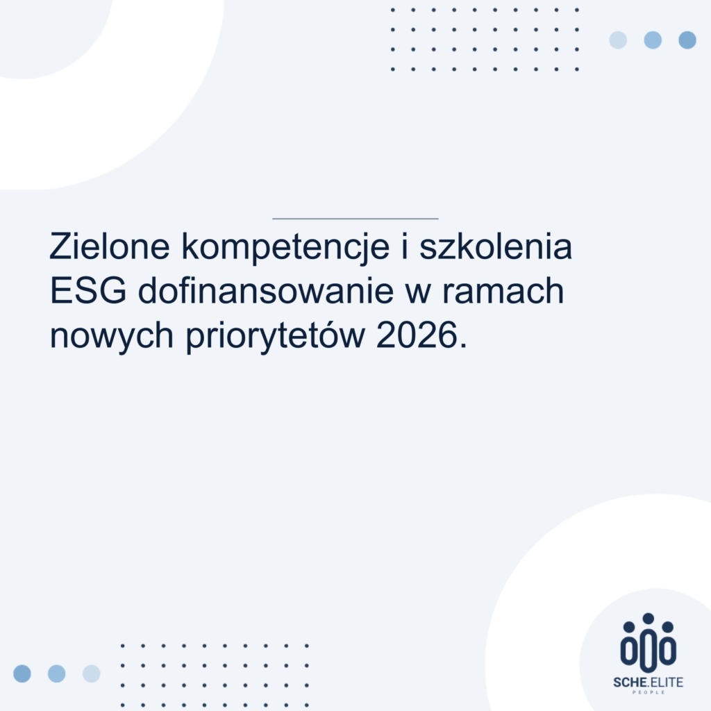 szkolenia ESG dofinansowanie