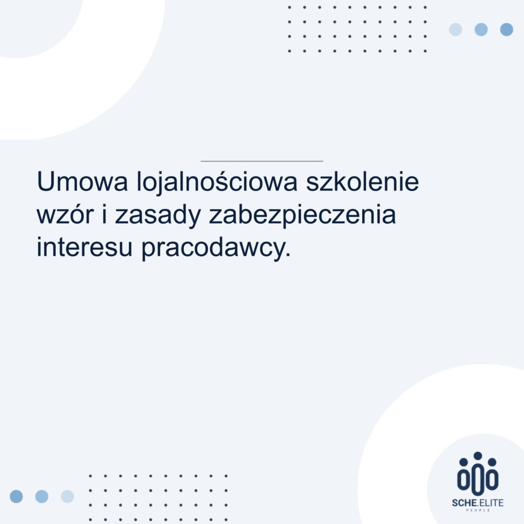 umowa lojalnościowa szkolenie wzór