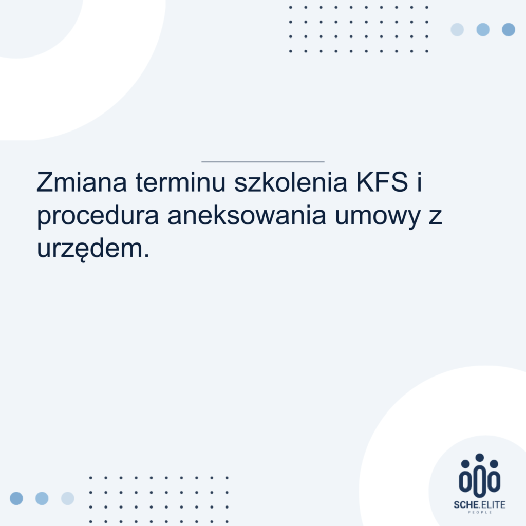 zmiana terminu szkolenia KFS