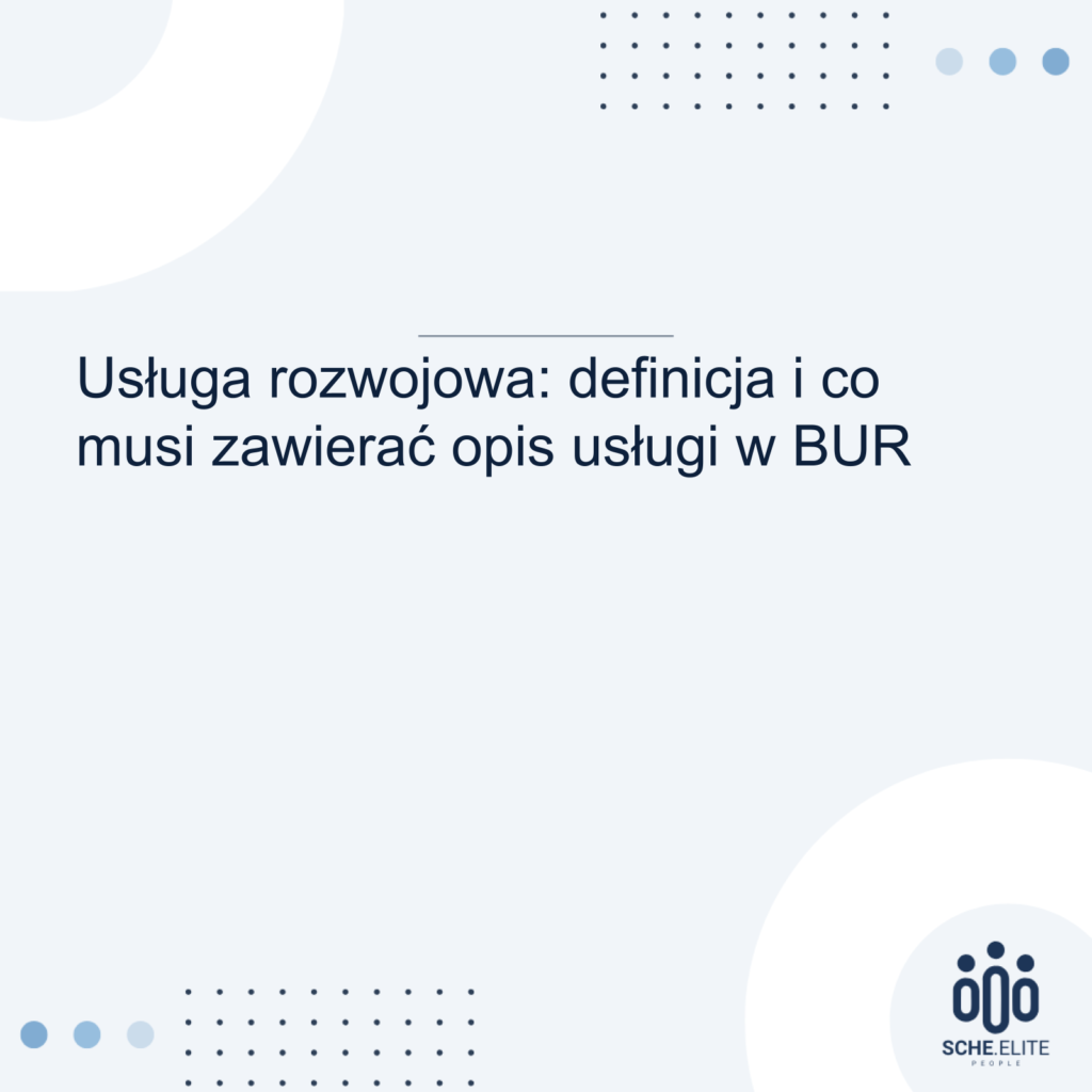 usługa rozwojowa definicja bur