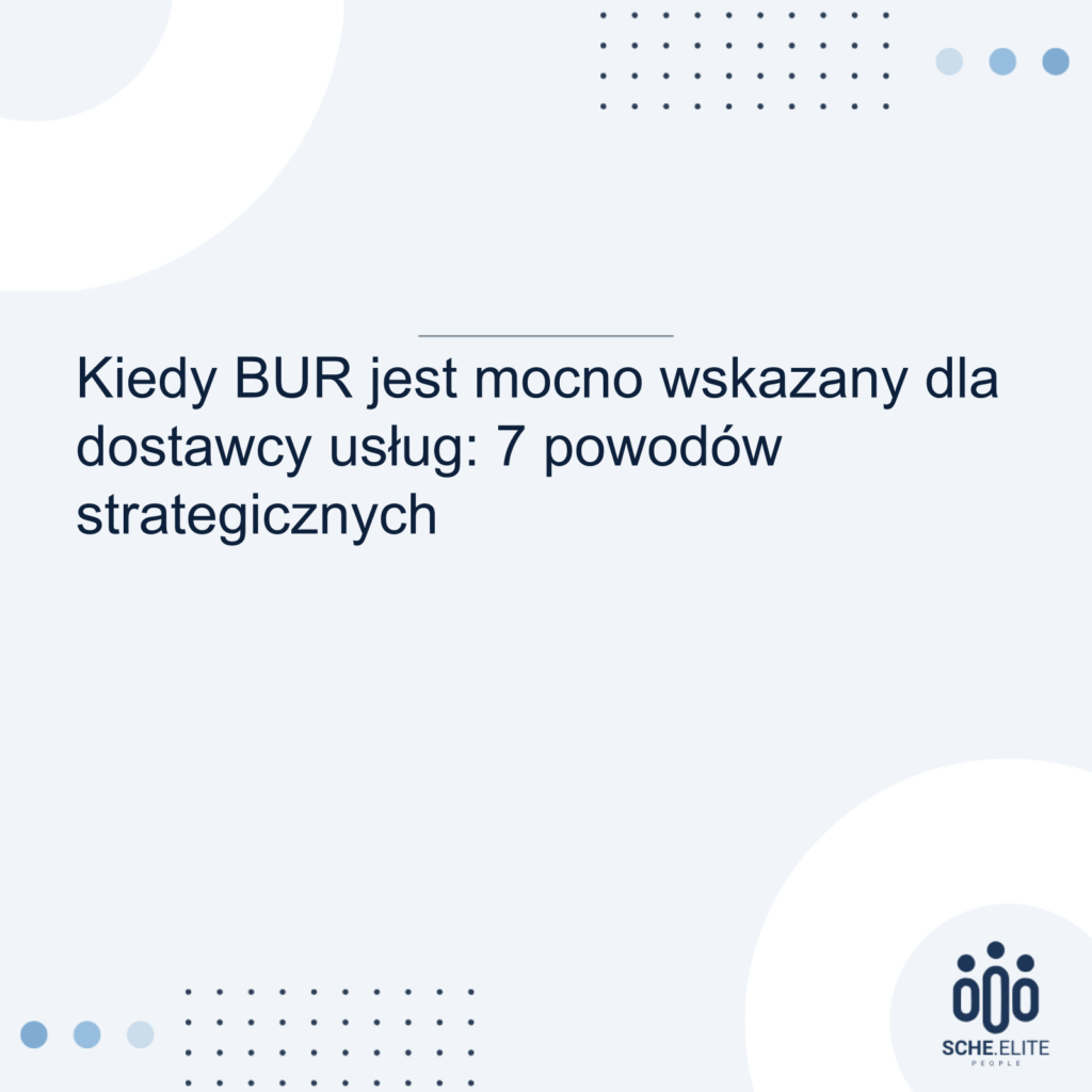 kiedy bur jest mocno wskazany dla dostawcy usług