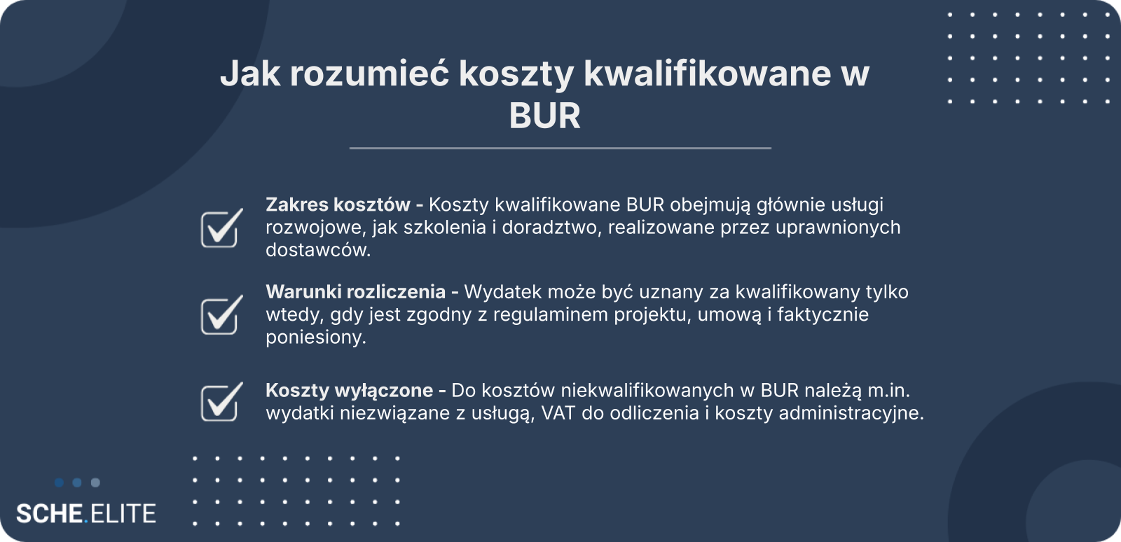 Koszty kwalifikowane BUR – kluczowe zasady, warunki i wyłączenia finansowania usług rozwojowych
