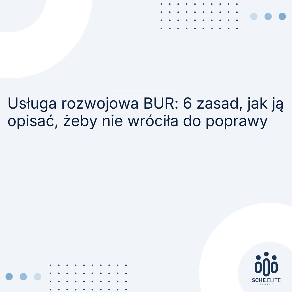 usługa rozwojowa BUR