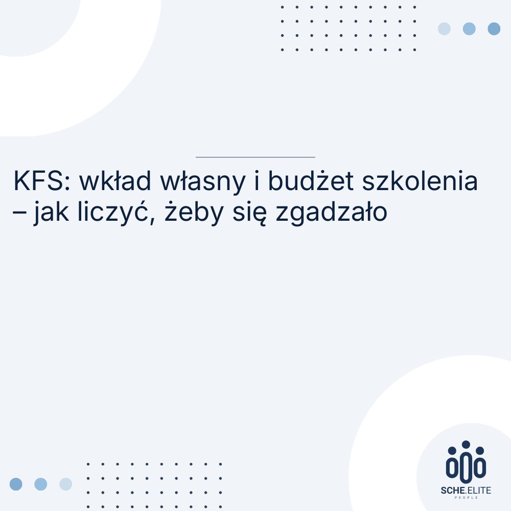 wkład własny i budżet szkolenia