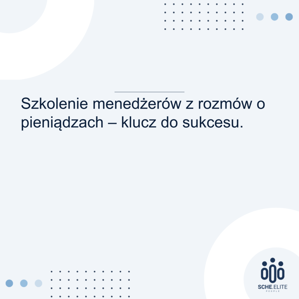Szkolenie menedżerów z rozmów o pieniądzach