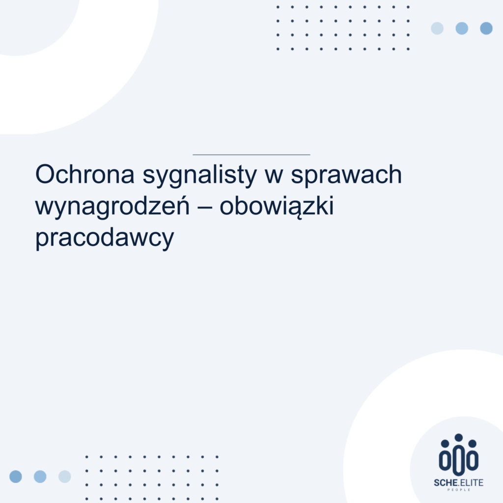 ochrona sygnalisty w sprawach wynagrodzeń