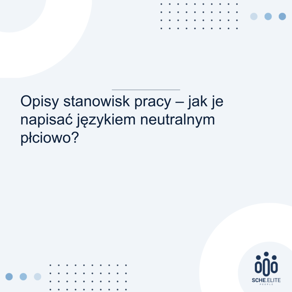 Opisy stanowisk pracy